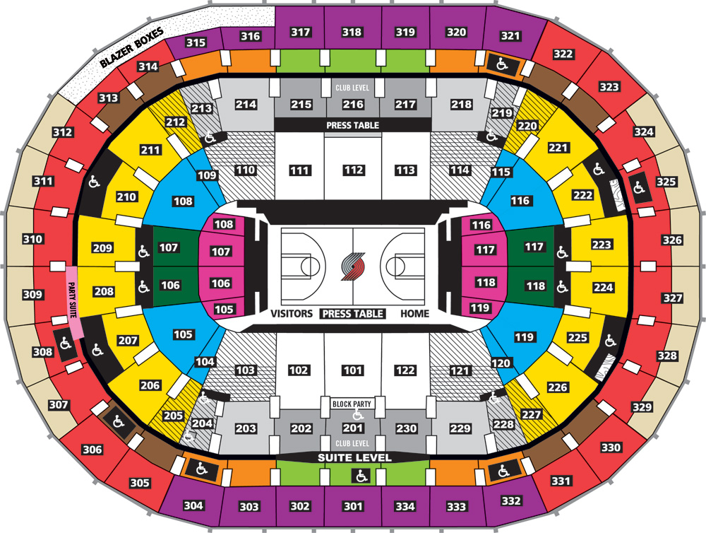 Moda Center Seating Chart Blazers